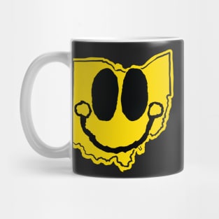 Ohio Happy Cartoon Map Face with smile Mug